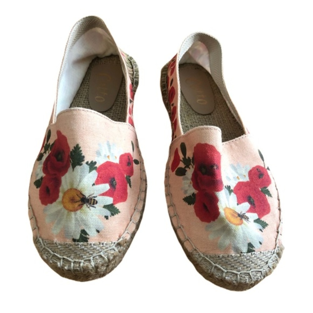 COTTO Floral Bumblebee Canvas Espadrilles EUR 40
